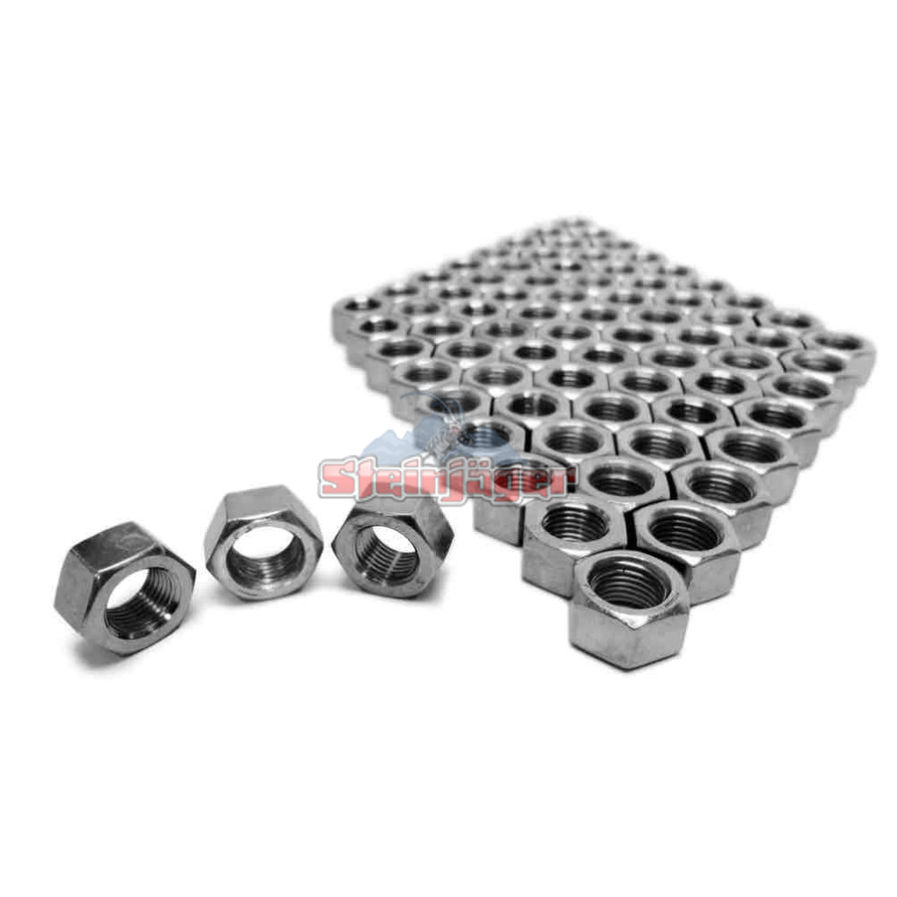 Nuts Bulk Full M12 x 1.75 LH 75 Pack Class 4 Plated Zinc Yellow