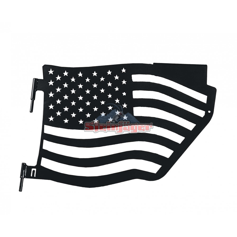 Doors, Trail, incl Accessories Rear Doors American Flag Black for Wrangler  JK 2007-2018