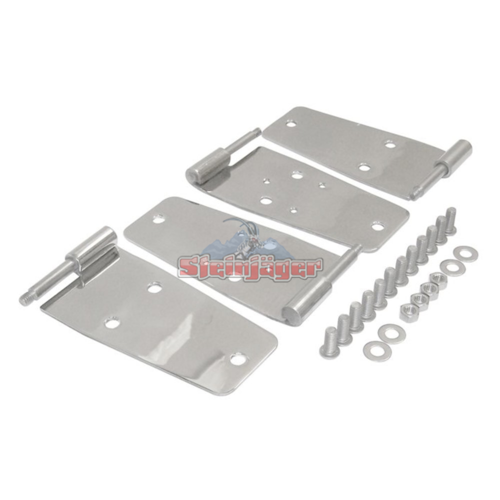 Door Replacement Parts Door Hinges Polished Stainless for Wrangler YJ 1987- 1993