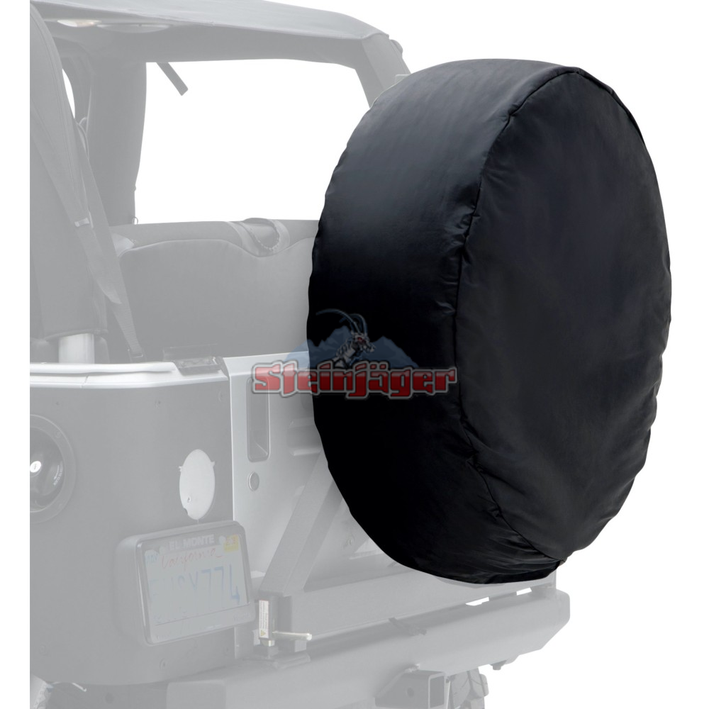 Spare Tire Cover 33 to 35 inch Black Diamond for Wrangler JK 2007-2018