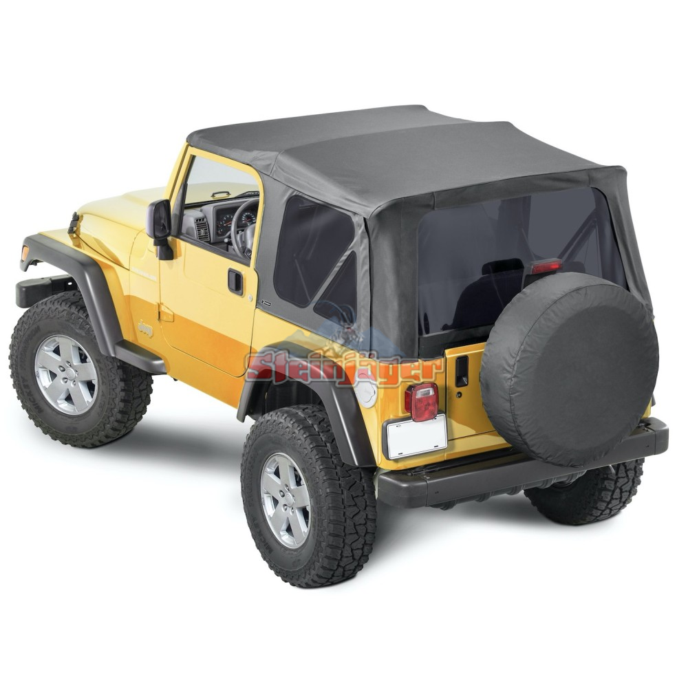 Tops, Replacement No Doors Skins, Tinted Glass Black Diamond for Wrangler TJ  1997-2006
