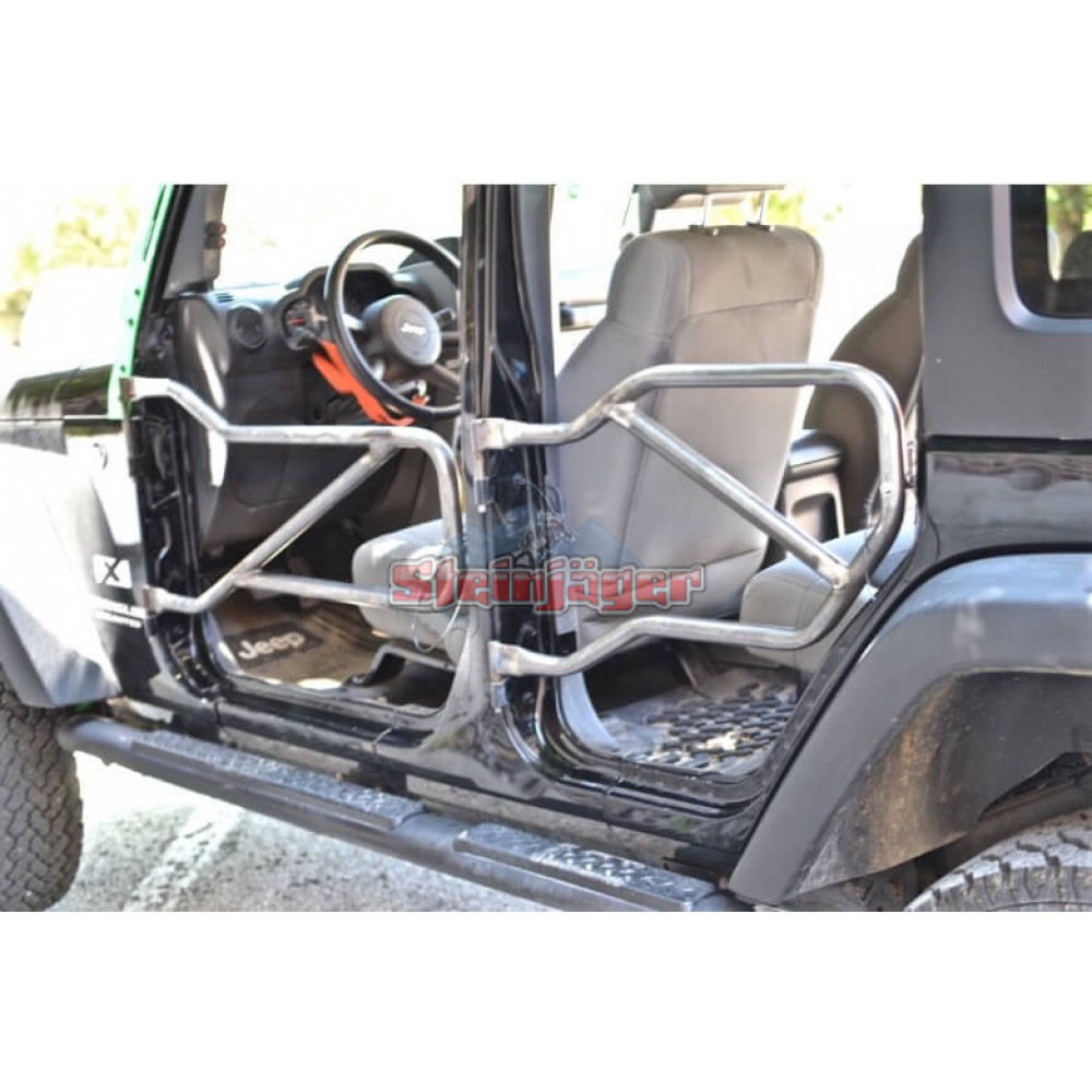 Doors, Trail, incl Accessories Tubular Front and Rear Doors Bare Metal for Wrangler  JK 2007-2018