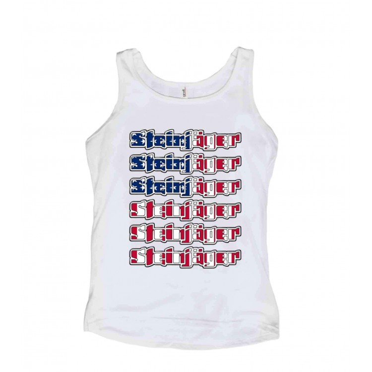 Tank Tops White with USA Flag