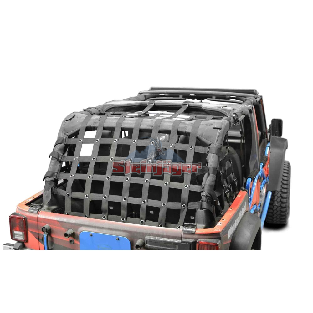 Steinjager Jeep Wrangler Jk Cargo Net 2007 2018 4 Door Premium Black