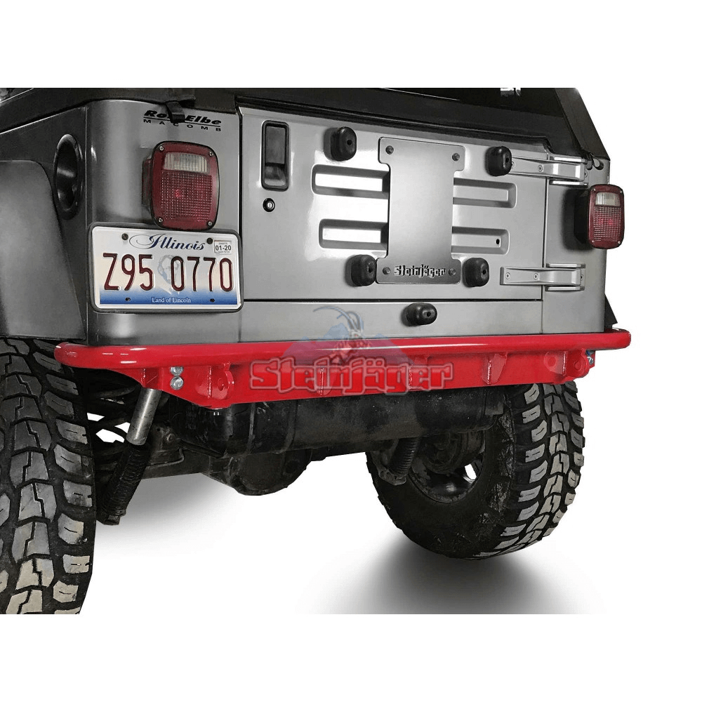 Steinjager Jeep Wrangler TJ Bumpers 19972006 Rear Red Baron